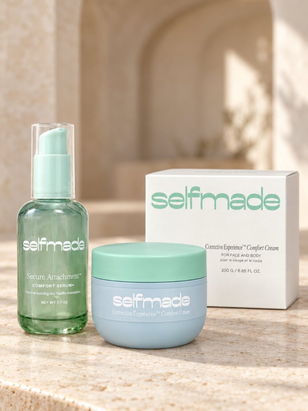 Lot of 2: SELFMADE Secure Attachment Comfort Serum 1.7oz + Comfort Cream 6.65oz